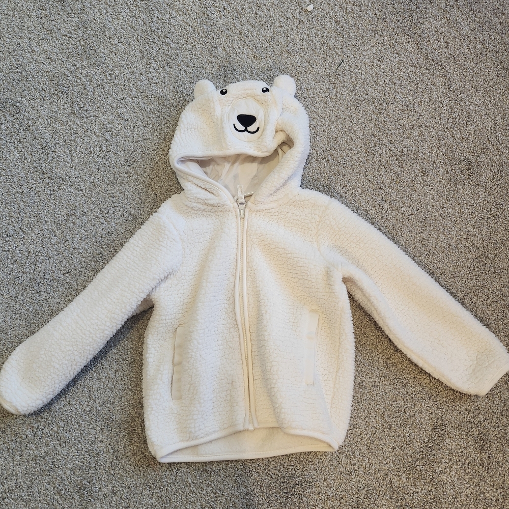 Gymboree White Fleece Hoodie